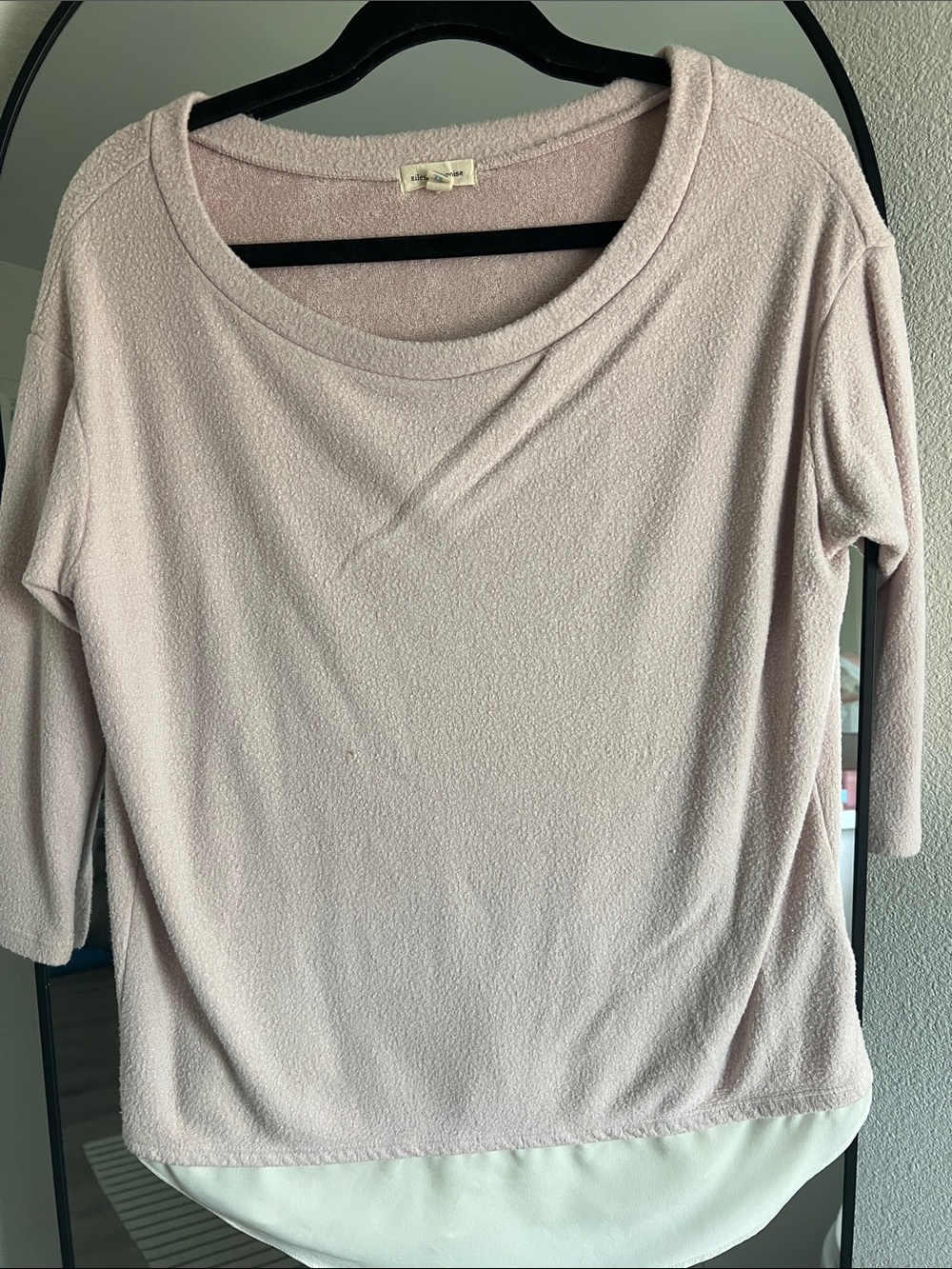 Cozy Light Pink Textured Top